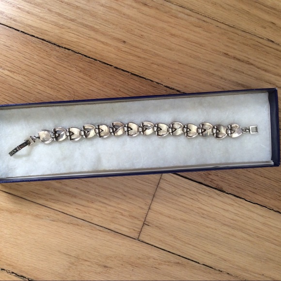 Sterling silver/marcasite/onyx bracelet - Picture 3 of 3